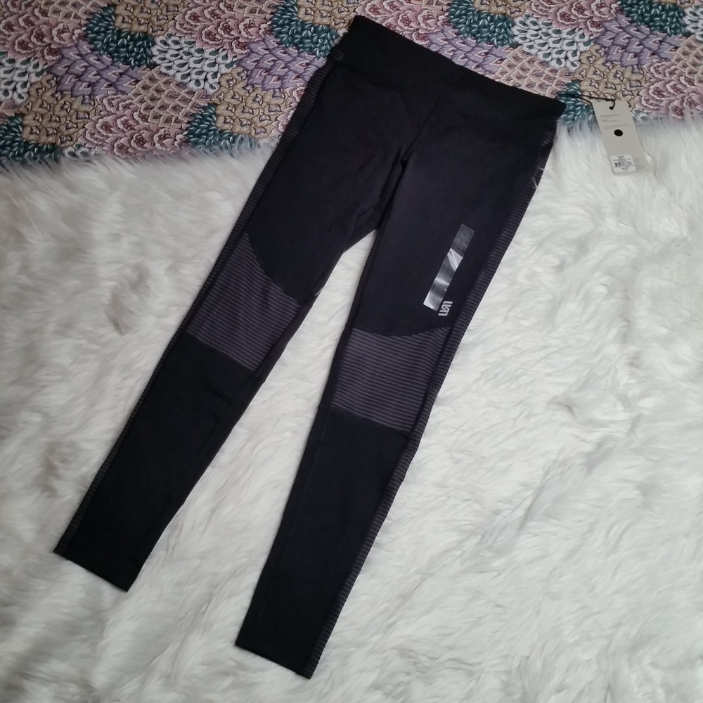 SECOND SKIN Black Stretch Pants Leggings P4321